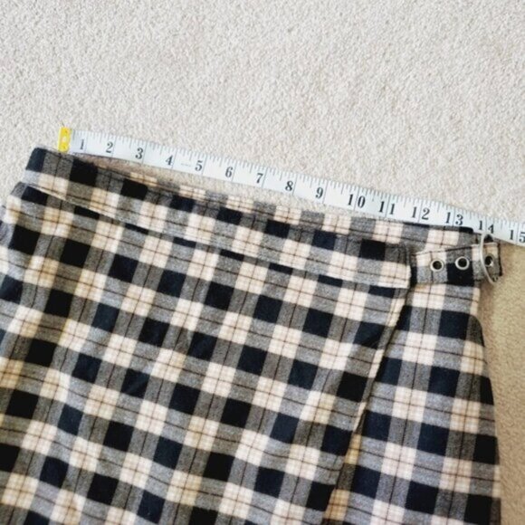 Hollister Clueless Preppy Academia Plaid High Rise 90s Wrap Skirt M - Picture 5 of 7